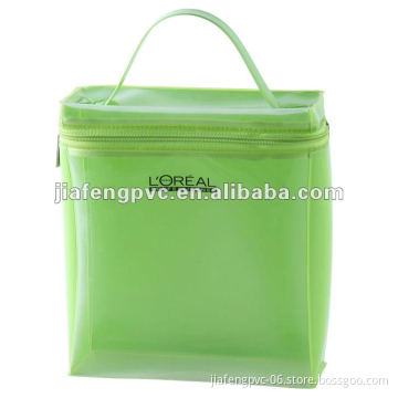 High Quality Green Color TPU Cosmetics Packaging Bag with Handle Top